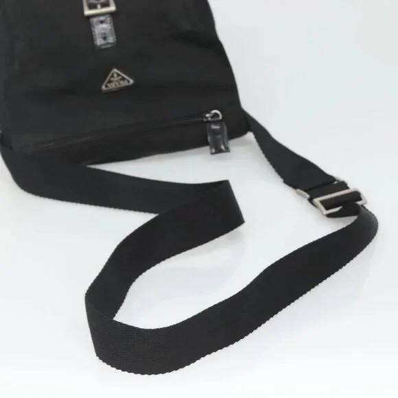 PRADA Shoulder Bag Nylon Black Silver Auth 122318 - Picture 8 of 16